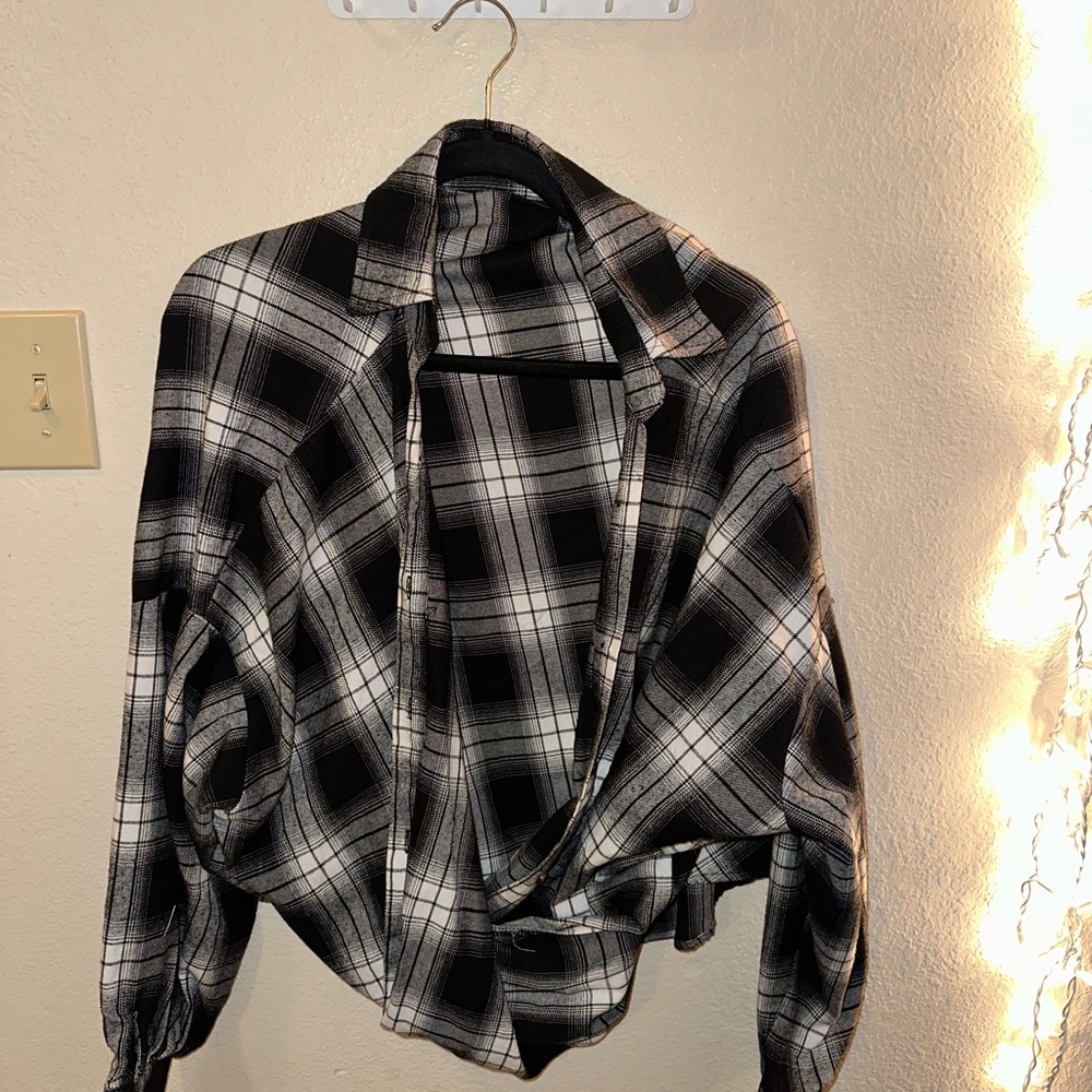 Plaid cross flannel